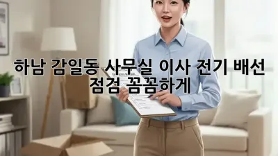 하남 감일동 사무실 이사? 전기 배선 점검 꼼꼼하게!