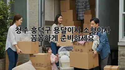 청주 흥덕구 용달이사 소형이사, 꼼꼼하게 준비하세요!